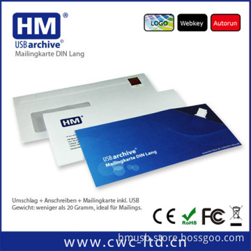 Best promotional paper webkey business paper usb card